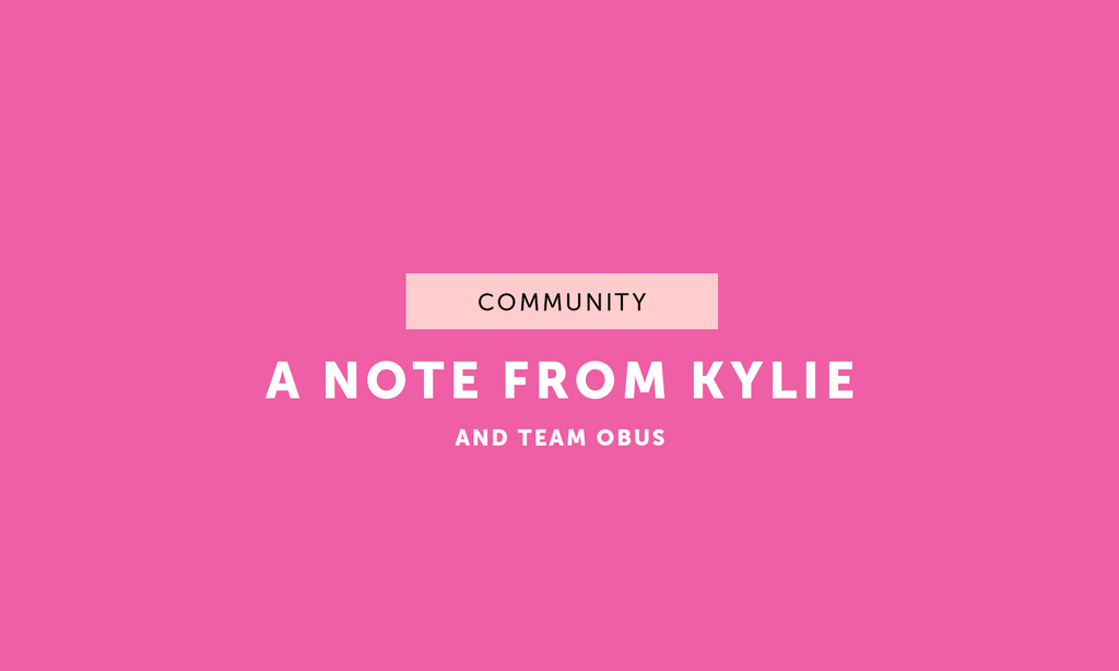 A Note from Kylie - June 2020