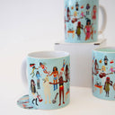Mug featuring illustrations of different women by artist Kaylene Whiskey