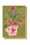 Wildflowers On Green Greeting Card