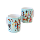 Mug featuring illustrations of different women by artist Kaylene Whiskey