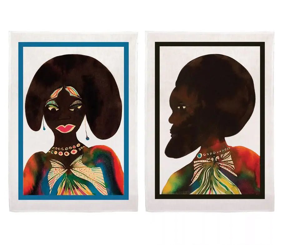Afromuse Woman Tea Towel x Chris Ofili: Woman - Obus Online