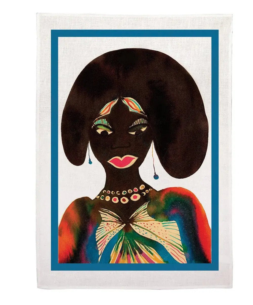 Afromuse Woman Tea Towel x Chris Ofili: Woman - Obus Online
