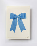 Baby Blue Velvet Bow Greeting Card - Obus Online