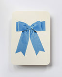 Baby Blue Velvet Bow Greeting Card - Obus Online