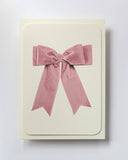 Baby Pink Velvet Bow Greeting Card - Obus Online