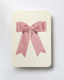 Baby Pink Velvet Bow Greeting Card - Obus Online