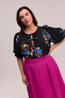 Midnight Posy Blouse