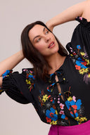 Midnight Posy Blouse