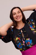 Midnight Posy Blouse