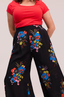Midnight Posy Palazzo Pant