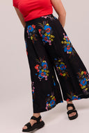 Midnight Posy Palazzo Pant
