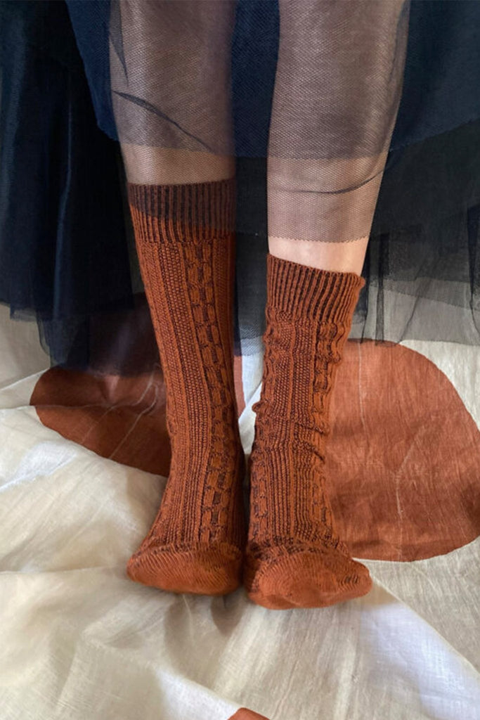 Cable Merino Wool Socks - Obus Online