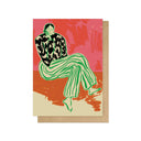 Calm Woman Portrait Greetings Card - Obus Online