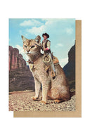 Cat Lone Ranger Greetings Card - Obus Online
