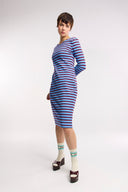 Traveller Waffle Stripe Contour Dress