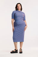Traveller Waffle Stripe Tube Skirt