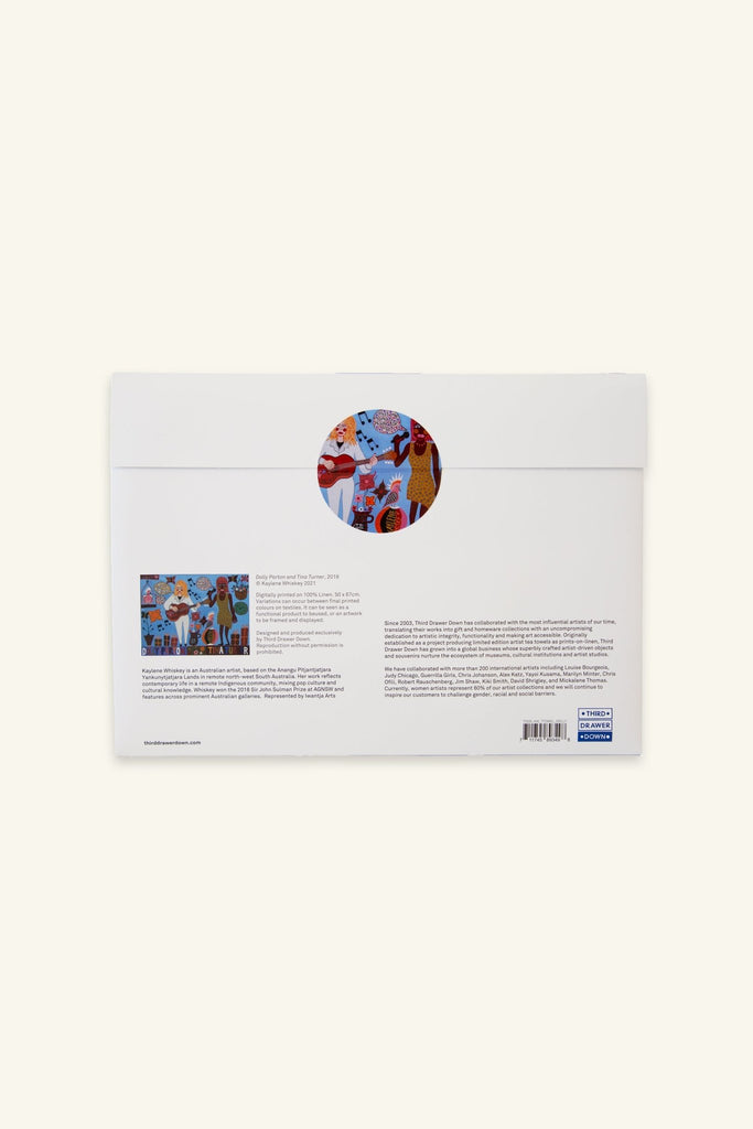 Dolly Parton and Tina Turner Tea Towel x Kaylene Whiskey - Obus Online