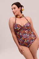 Daydream Garden Halter One-Piece Swimsuit