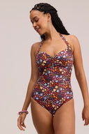 Daydream Garden Halter One-Piece Swimsuit