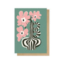 Floral Stripe Greetings Card - Obus Online