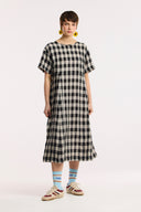 Laneway Check Midi Dress