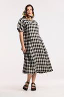 Laneway Check Midi Dress