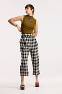 Laneway Check Barrel Leg Pant