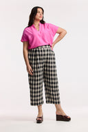 Laneway Check Barrel Leg Pant