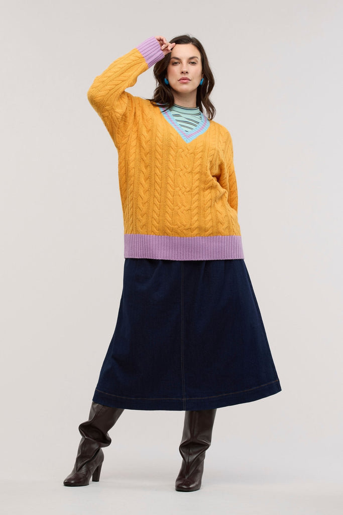Halcyon Cable Knit Jumper - Obus Online