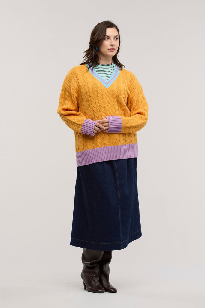 Halcyon Cable Knit Jumper - Obus Online