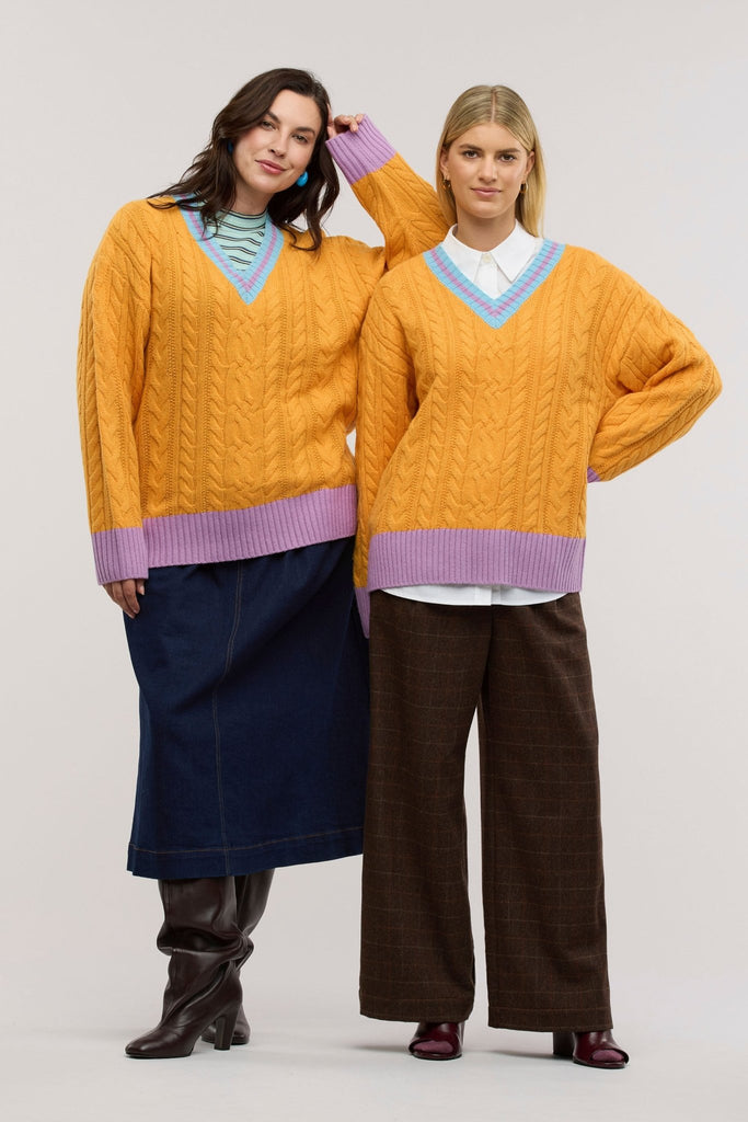 Halcyon Cable Knit Jumper - Obus Online