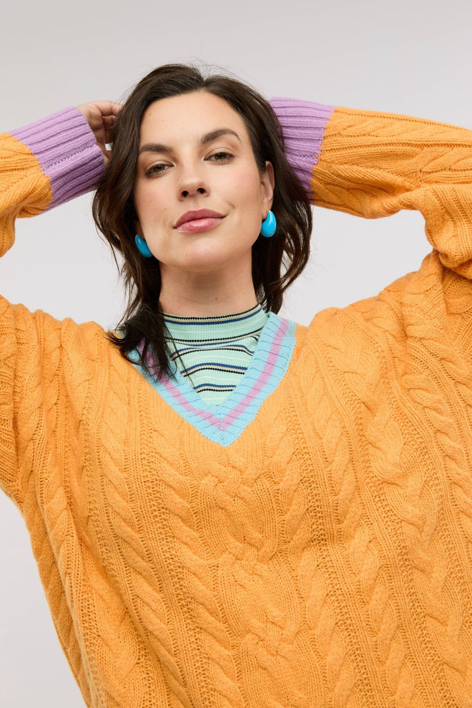 Halcyon Cable Knit Jumper - Obus Online