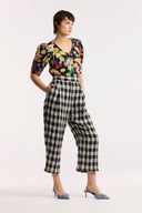 Laneway Check Barrel Leg Pant - Obus Online