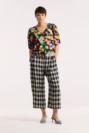 Laneway Check Barrel Leg Pant - Obus Online