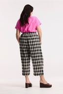 Laneway Check Barrel Leg Pant - Obus Online