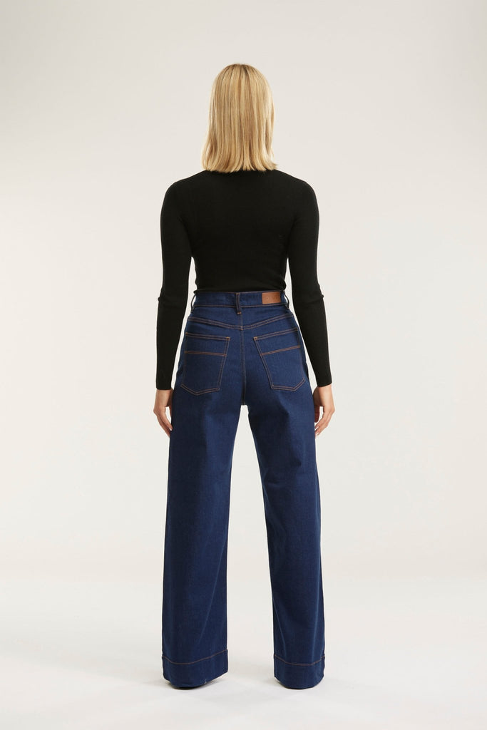 Merino Traveller Rib Roll Neck - Obus Online