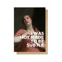Not Subtle Greetings Card - Obus Online