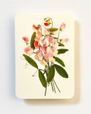 Pink Sweet Peas Greeting Card - Obus Online