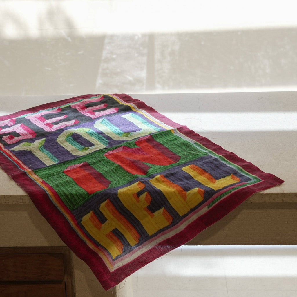 See You in Hell Tea Towel x Paul Yore - Obus Online