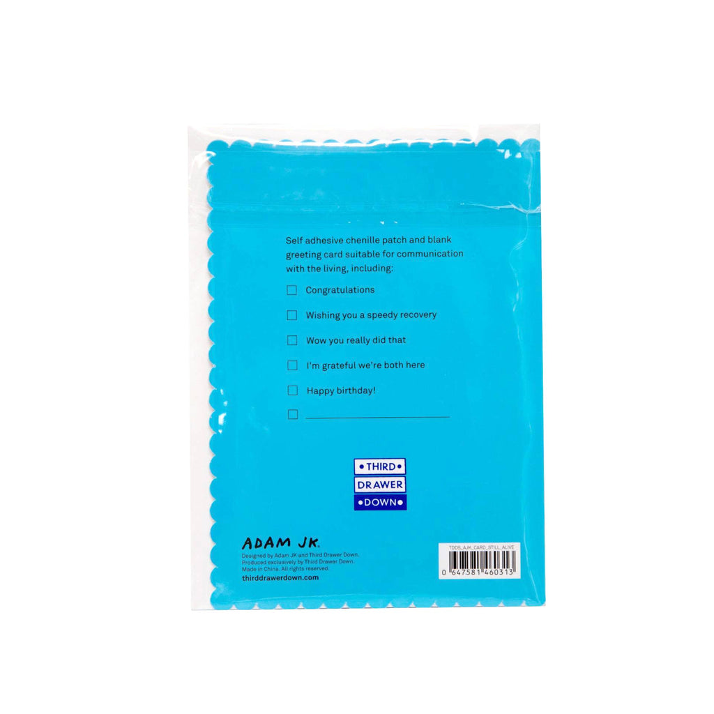 Still Alive Chenille Patch Gift Card x Adam JK - Obus Online