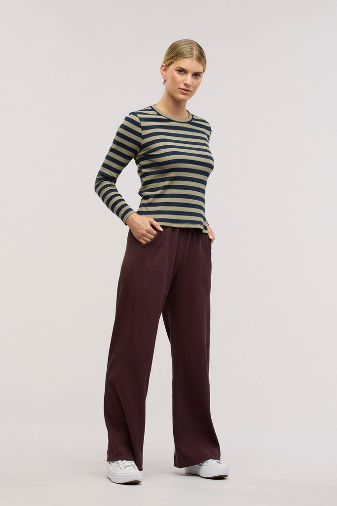 Traveller Crew Neck Rib Top - Obus Online