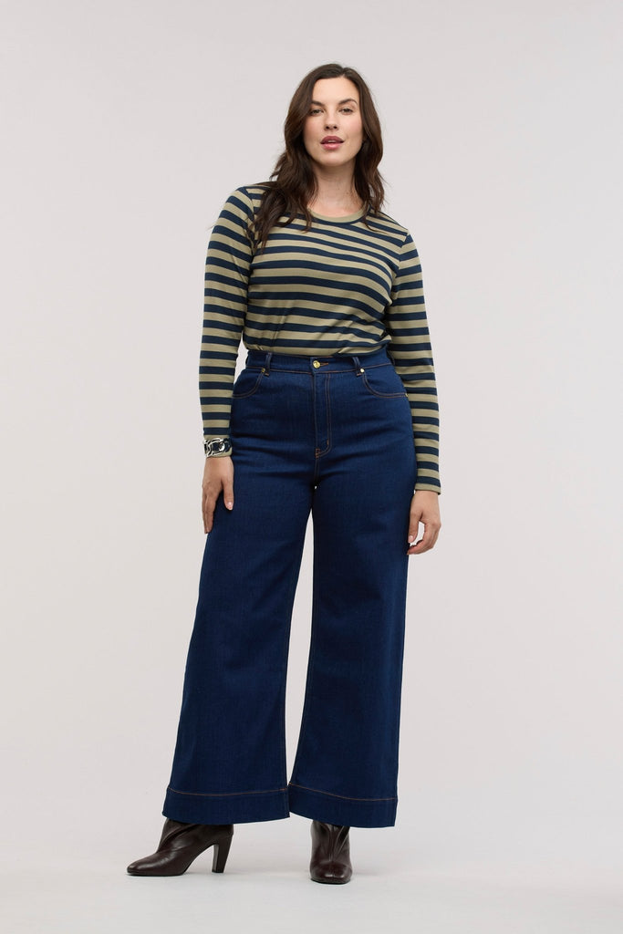 Traveller Crew Neck Rib Top - Obus Online
