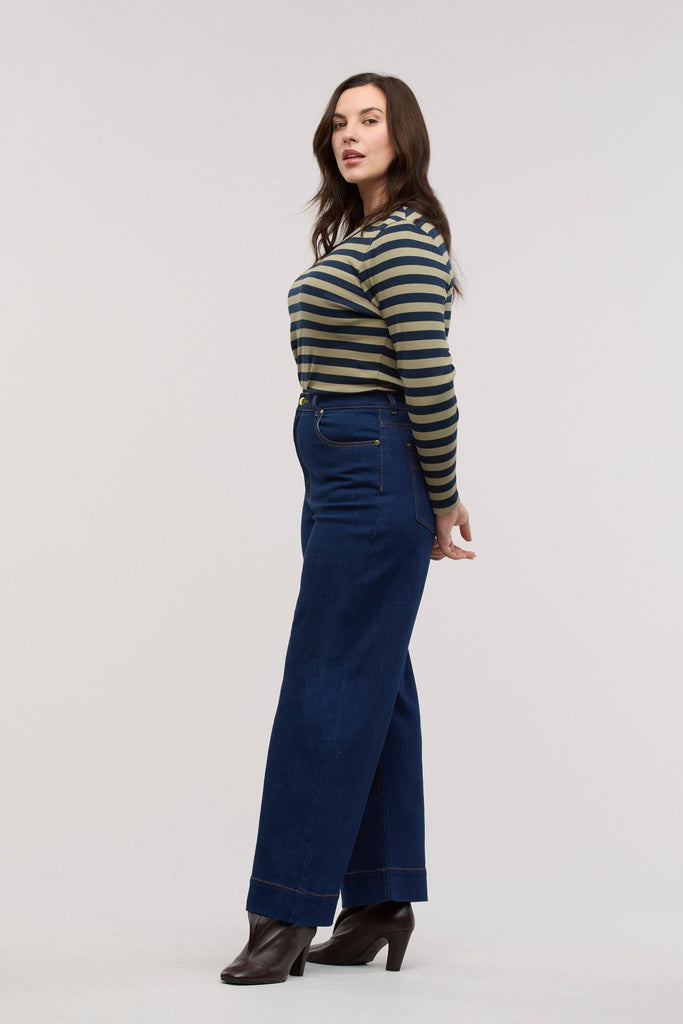 Traveller Crew Neck Rib Top - Obus Online