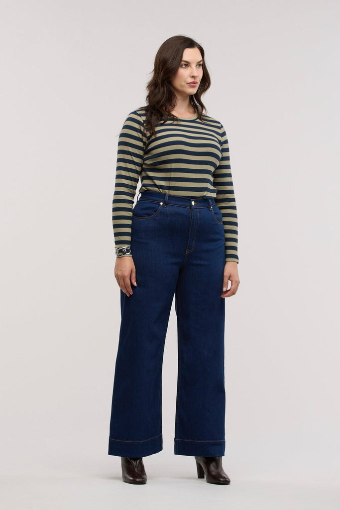 Traveller Crew Neck Rib Top - Obus Online