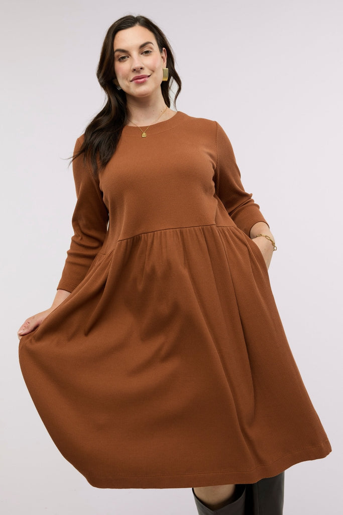 Traveller Luxe Rib Dress - Obus Online