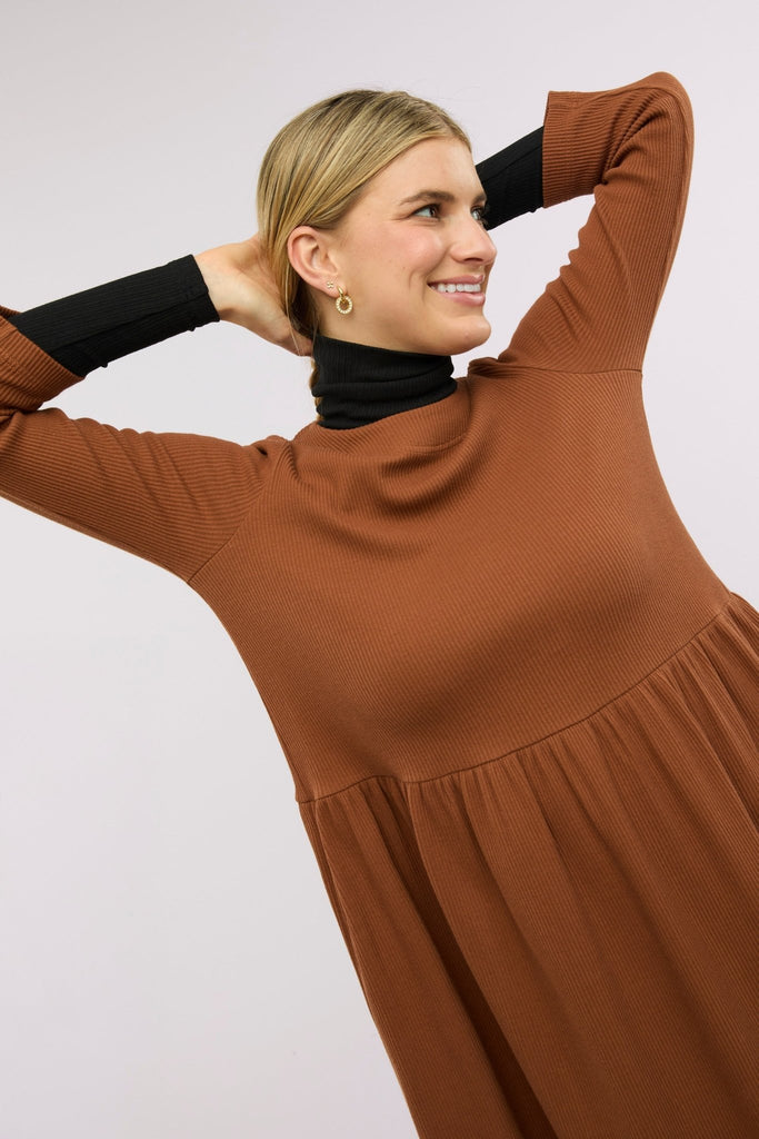 Traveller Luxe Rib Dress - Obus Online