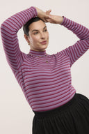 Traveller Rib Mock Neck Top - Obus Online