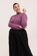 Traveller Rib Mock Neck Top - Obus Online