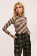 Traveller Rib Mock Neck Top - Obus Online
