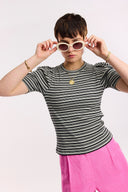 Traveller Rib Puff Sleeve Tee - Obus Online